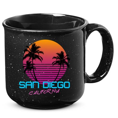 San Diego California Retro 80s Funny Gift 15oz Campfire Ceramic Mug