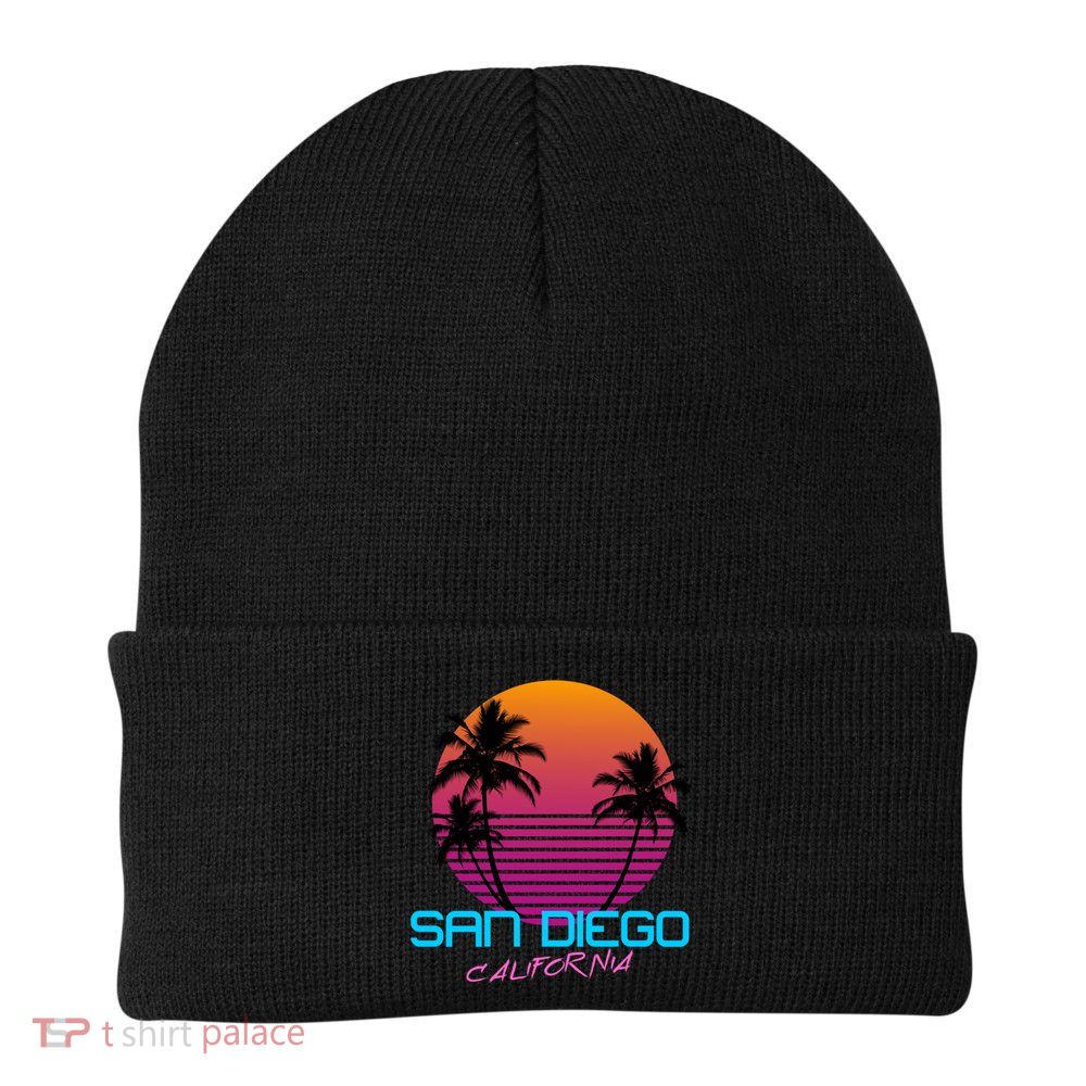 San Diego California Retro 80s Funny Gift Beanie