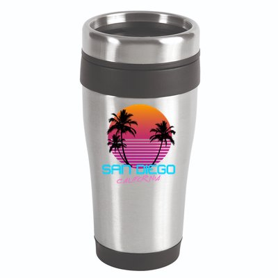 San Diego California Retro 80s Funny Gift 16oz Travel Tumbler