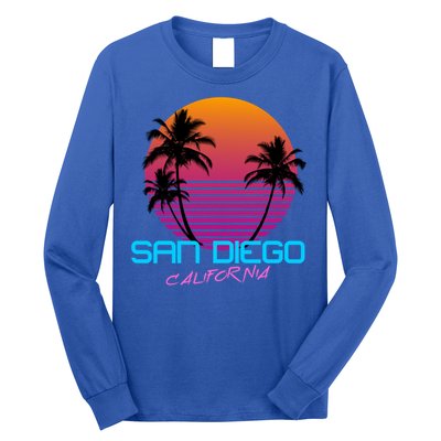 San Diego California Retro 80s Funny Gift Long Sleeve Shirt