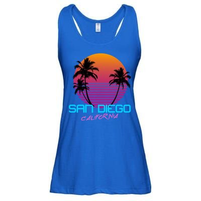 San Diego California Retro 80s Funny Gift Ladies Essential Flowy Tank