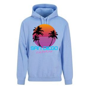 San Diego California Retro 80s Funny Gift Unisex Surf Hoodie