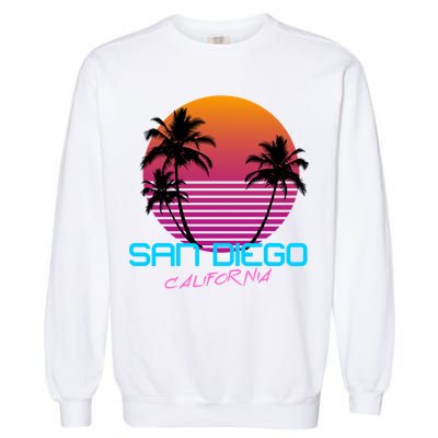 San Diego California Retro 80s Funny Gift Garment-Dyed Sweatshirt