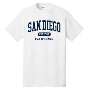 San Diego California Est 1769 Arched Text Tall T-Shirt