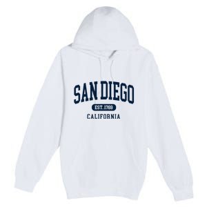 San Diego California Est 1769 Arched Text Premium Pullover Hoodie