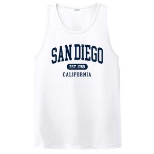 San Diego California Est 1769 Arched Text PosiCharge Competitor Tank