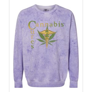 Sour Diesel Cannabis Cures Medical Smoke Weed Support Colorblast Crewneck Sweatshirt