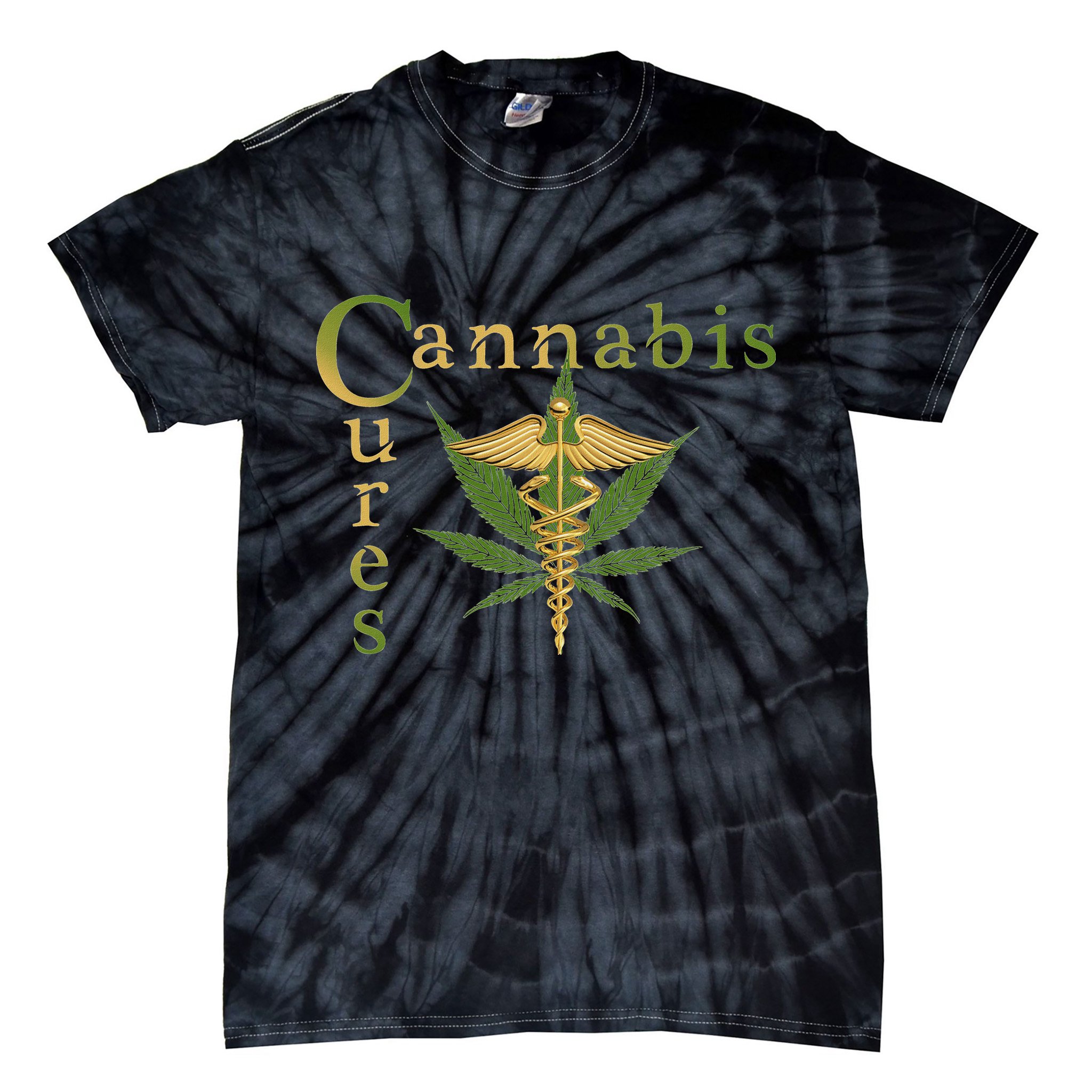 Sour Diesel Cannabis Cures Medical Smoke Weed Support Tie-Dye T-Shirt