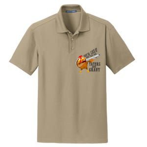 Shut Da Cluck Up Pass The Taters And Gravy Thanksgiving Gift Cute Gift Dry Zone Grid Polo