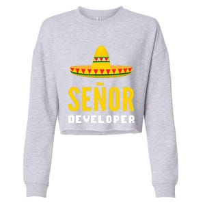 Senor Developer Computer Specialist Cropped Pullover Crew