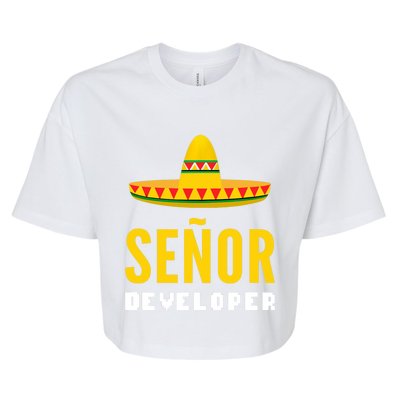 Senor Developer Computer Specialist Bella+Canvas Jersey Crop Tee