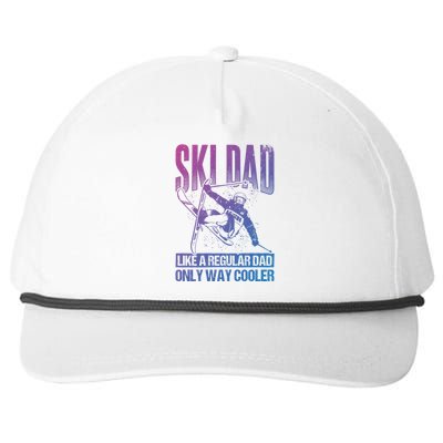 Ski Dad Cool Dad Best Dad Mountains Skiing Wintersport Gift Snapback Five-Panel Rope Hat