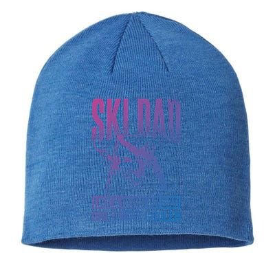 Ski Dad Cool Dad Best Dad Mountains Skiing Wintersport Gift Sustainable Beanie