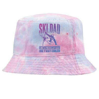 Ski Dad Cool Dad Best Dad Mountains Skiing Wintersport Gift Tie-Dyed Bucket Hat