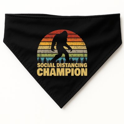 Social Distancing Champion Trendy Meme Funny Bigfoot USA-Made Doggie Bandana