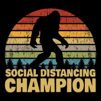 Social Distancing Champion Trendy Meme Funny Bigfoot Impact Tech Backpack
