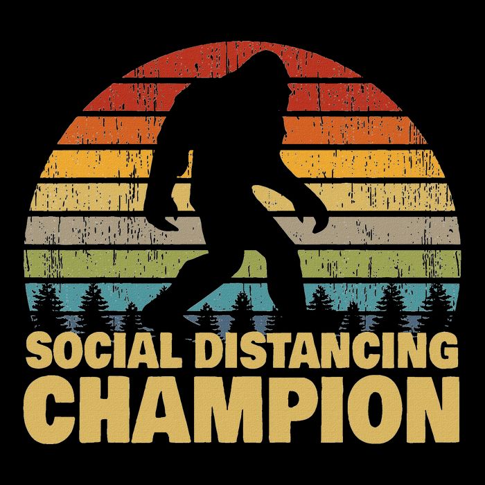 Social Distancing Champion Trendy Meme Funny Bigfoot Impact Tech Backpack