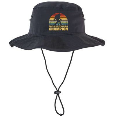 Social Distancing Champion Trendy Meme Funny Bigfoot Bucket Hat
