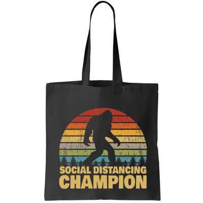 Social Distancing Champion Trendy Meme Funny Bigfoot Bag