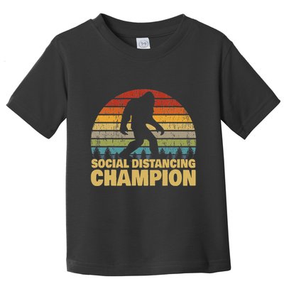 Social Distancing Champion Trendy Meme Funny Bigfoot Toddler T-Shirt