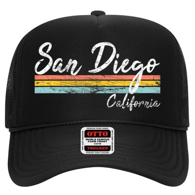 San Diego California Vintage Distressed Design Classic Trucker Hat