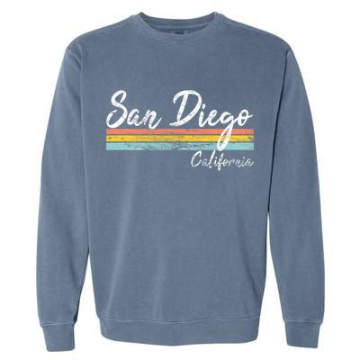 San Diego California Vintage Distressed Design Classic Garment-Dyed Sweatshirt
