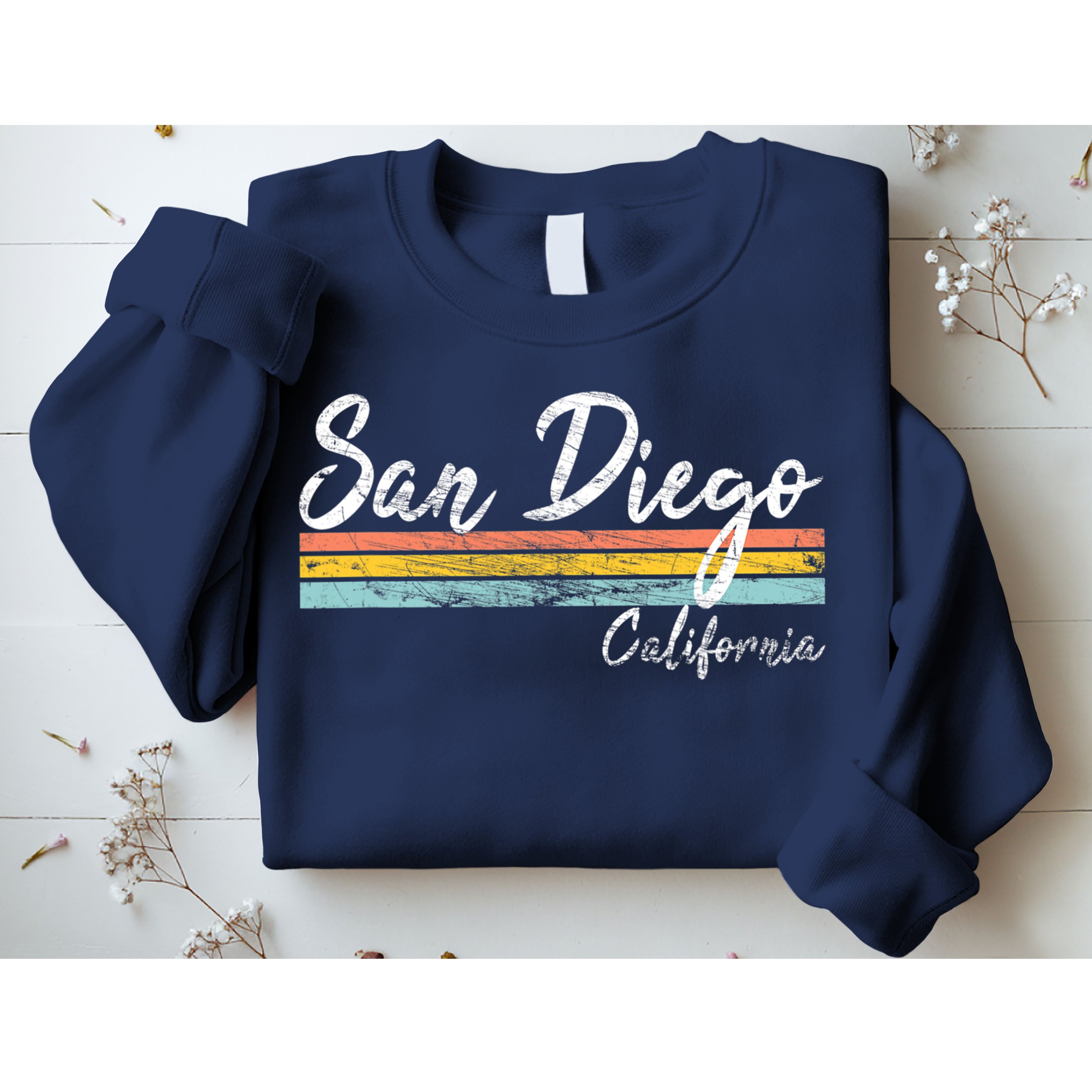 San Diego California Vintage Distressed Design Classic Sweatshirt