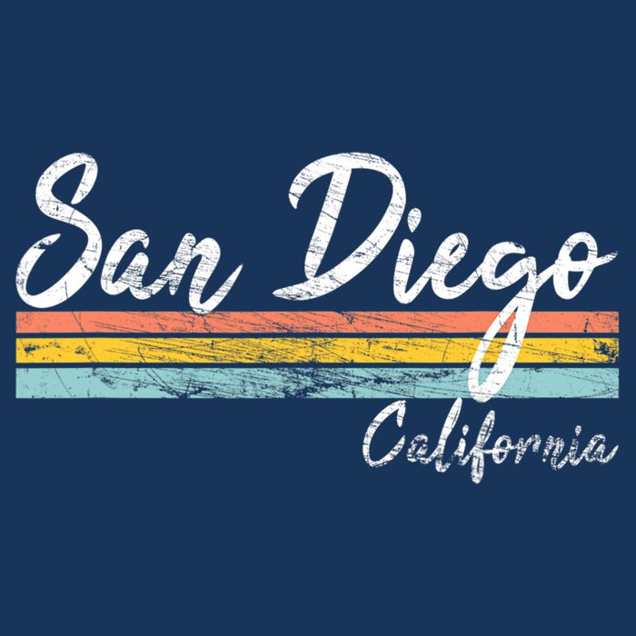 San Diego California Vintage Distressed Design Classic Bucket Hat