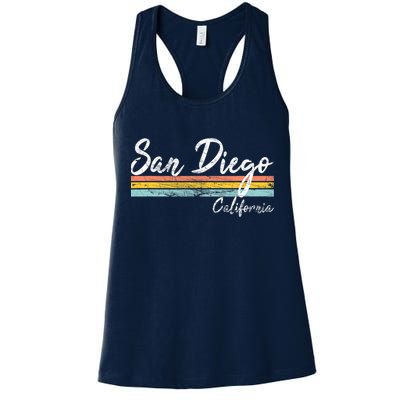 San Diego California Vintage Distressed Design Classic Womens Tank Top
