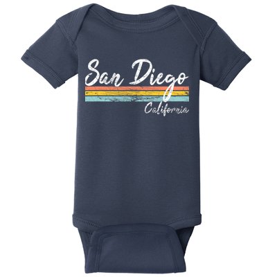 San Diego California Vintage Distressed Design Classic Baby Bodysuit