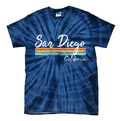 San Diego California Vintage Distressed Design Classic Tie-Dye T-Shirt