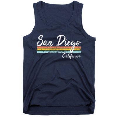 San Diego California Vintage Distressed Design Classic Tank Top