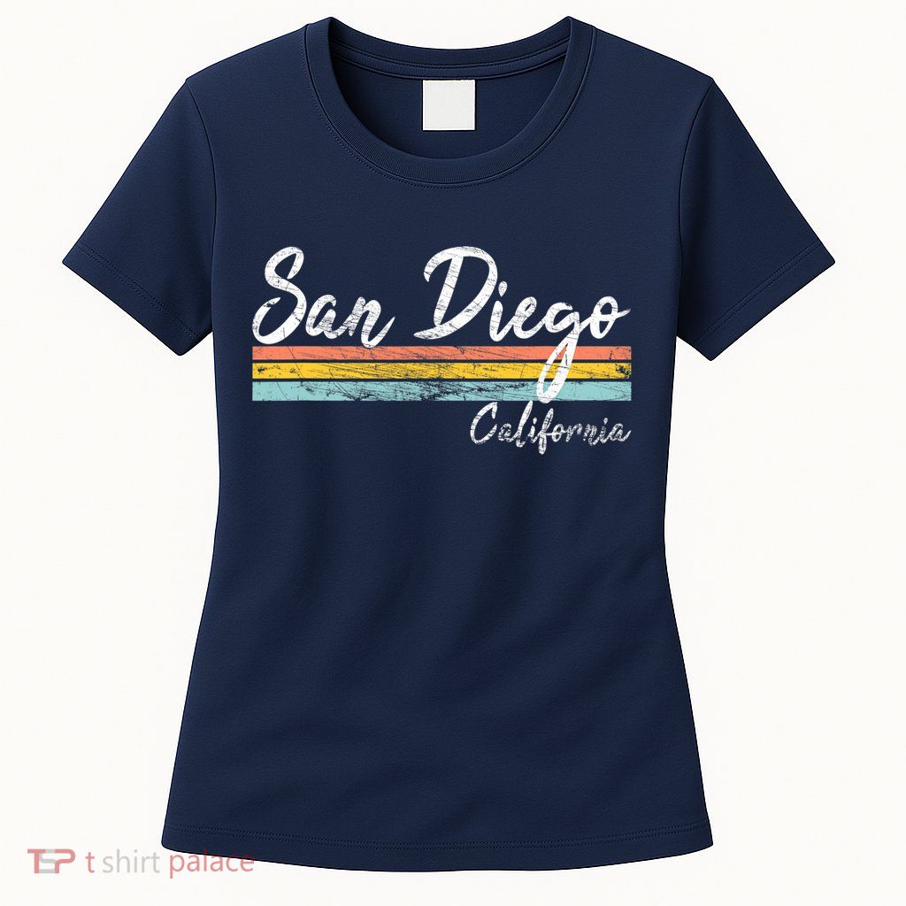 San Diego California Vintage Distressed Design Classic Womens T-Shirt