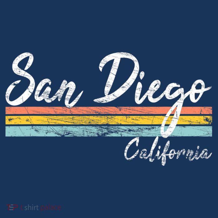 San Diego California Vintage Distressed Design Classic Womens T-Shirt