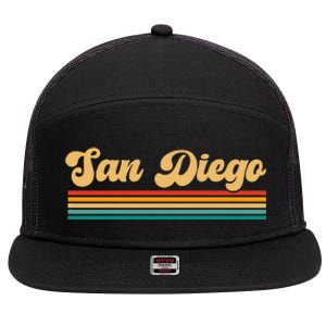 San Diego California 7 Panel Mesh Trucker Snapback Hat