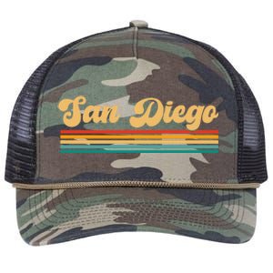 San Diego California Retro Rope Trucker Hat Cap