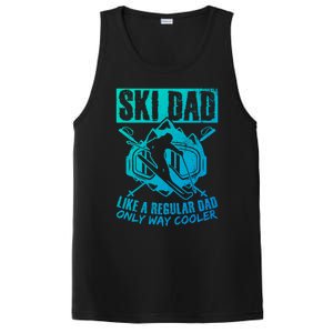 Ski Dad Cool Dad Best Dad Mountains Snowboard Skiing Gift PosiCharge Competitor Tank