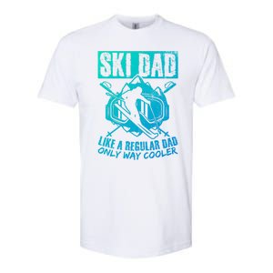 Ski Dad Cool Dad Best Dad Mountains Snowboard Skiing Gift Softstyle CVC T-Shirt