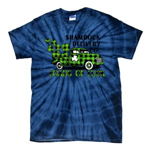 Shamrock Delivery Co Loads Of Luck Truck Retro Saint Patrick's Day Tie-Dye T-Shirt