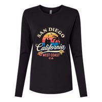 San Diego California Beach Surf Summer Vacation Vintage Funny Gift Womens Cotton Relaxed Long Sleeve T-Shirt