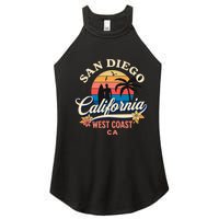 San Diego California Beach Surf Summer Vacation Vintage Funny Gift Women's Perfect Tri Rocker Tank