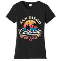 San Diego California Beach Surf Summer Vacation Vintage Funny Gift Women's T-Shirt