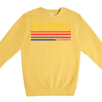 San Diego California Retro Premium Crewneck Sweatshirt