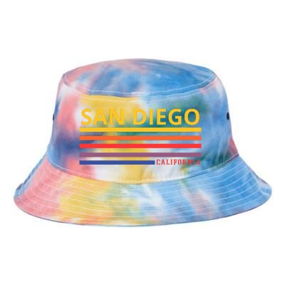 San Diego California Retro Tie Dye Newport Bucket Hat