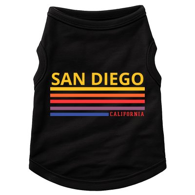 San Diego California Retro Doggie Tank