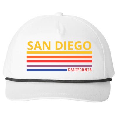 San Diego California Retro Snapback Five-Panel Rope Hat