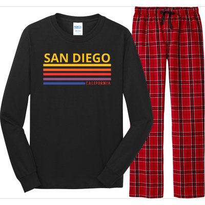 San Diego California Retro Long Sleeve Pajama Set