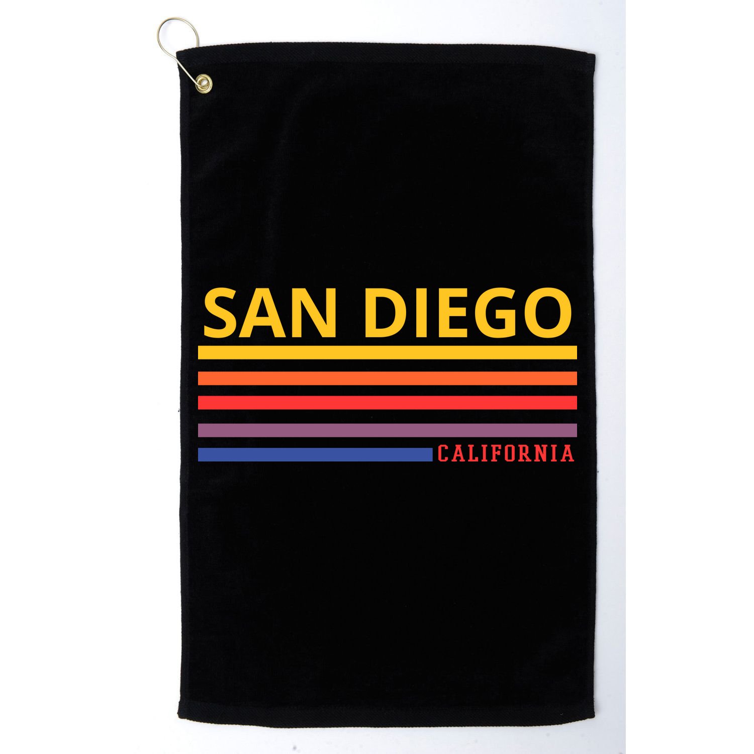 San Diego California Retro Golf Towel