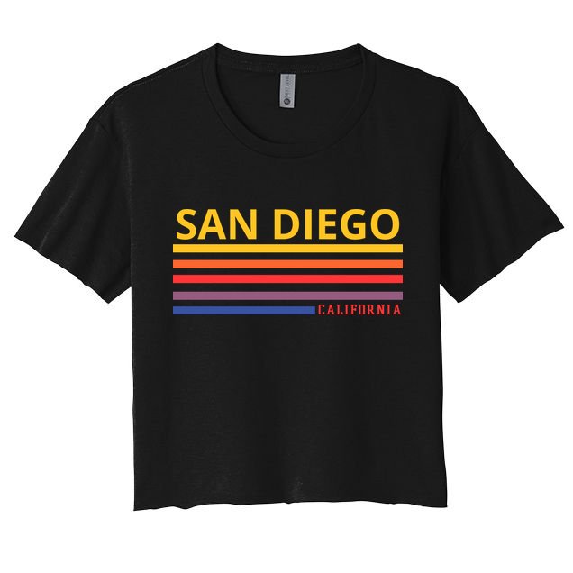 San Diego California Retro Crop Top