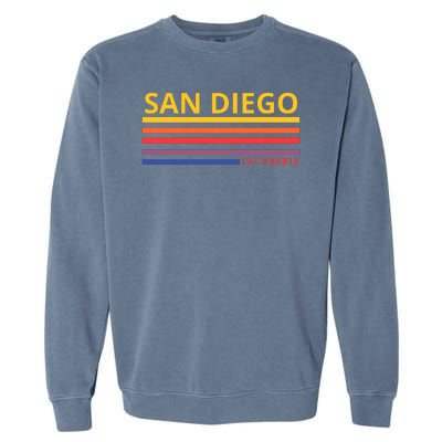 San Diego California Retro Garment-Dyed Sweatshirt